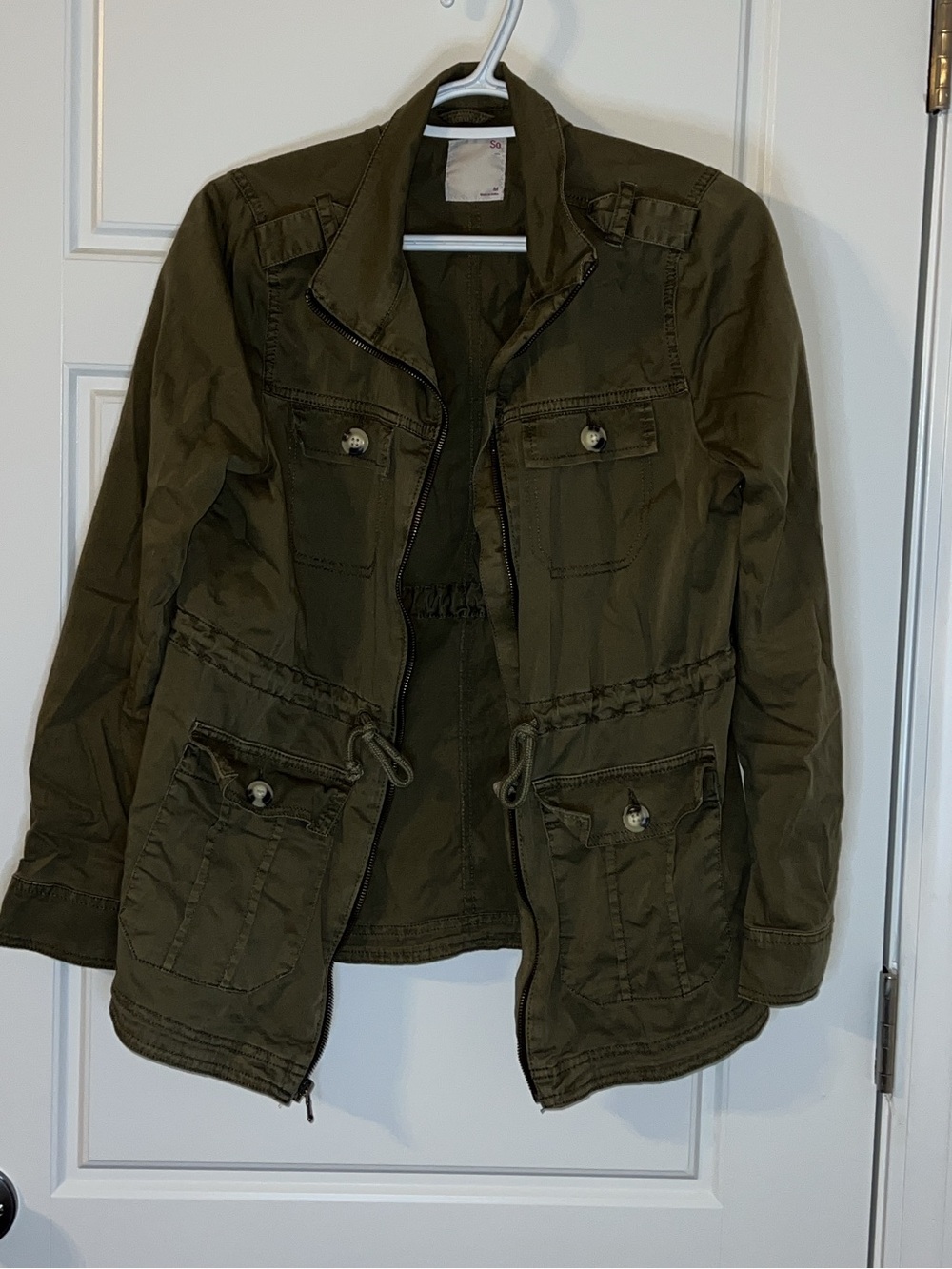 SO Olive Green Casual Jacket